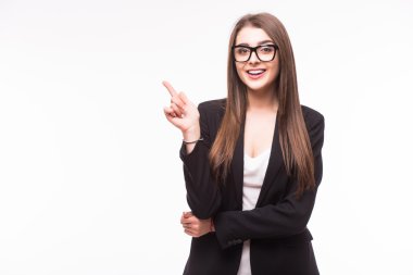 Güçlü iş kadını çapraz elle