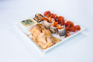 Balık plate.food kavramı.