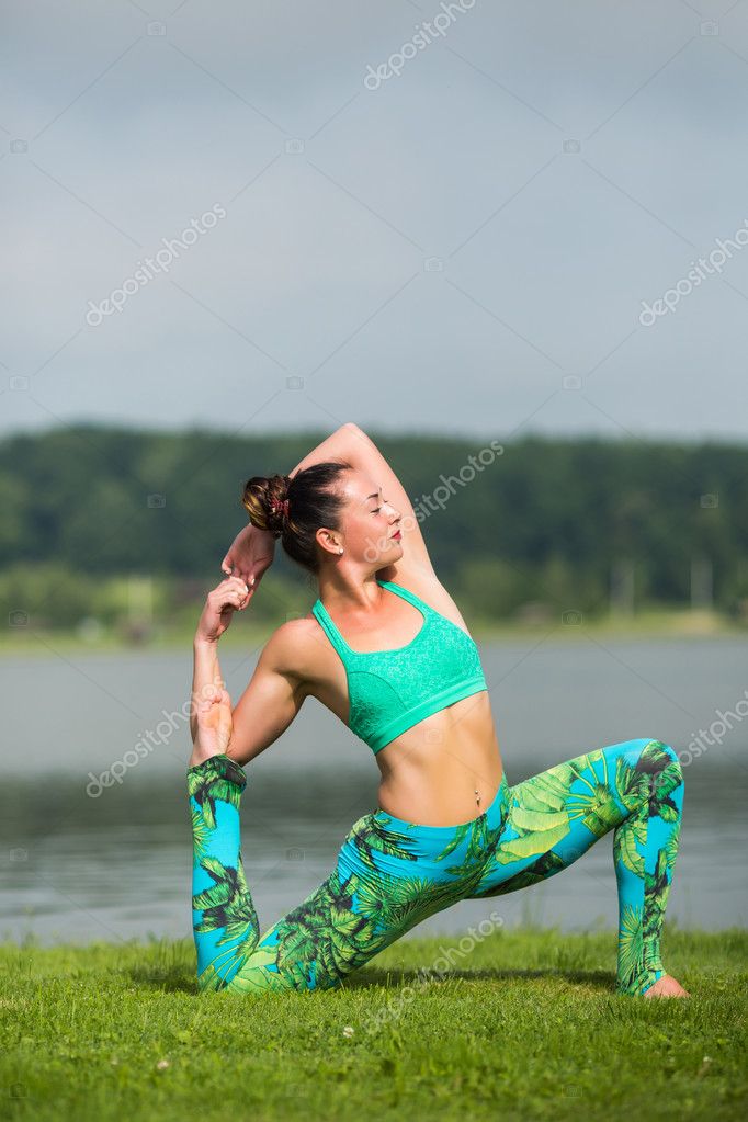 Aus einem yoga-mädchen