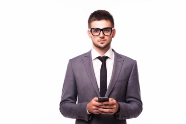 Genç iş adamının portresi.