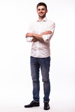 yakışıklı genç işadamı duran 