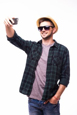 Yakışıklı seyahat adam portresi