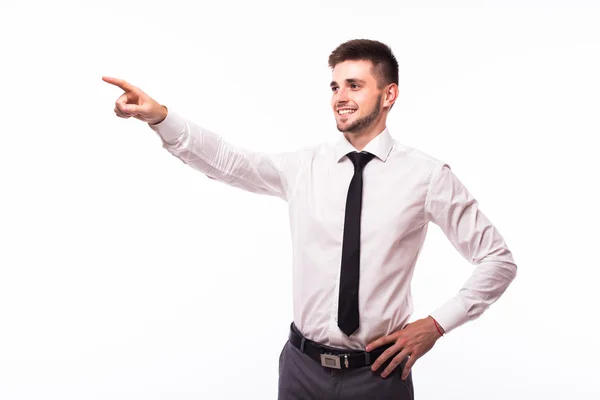 Guapo hombre de negocios en blanco — Foto de Stock