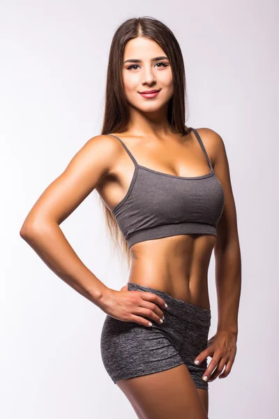 Vonzó fitness nő, képzett női test — Stock Fotó