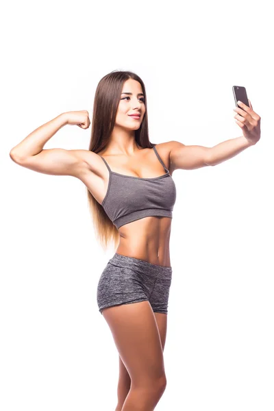 Fitness-Frau in Sportkleidung mit perfektem Fitness-Körper — Stockfoto