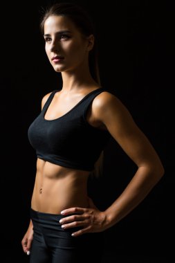 sexy lichaam van jonge aantrekkelijke sportieve dame