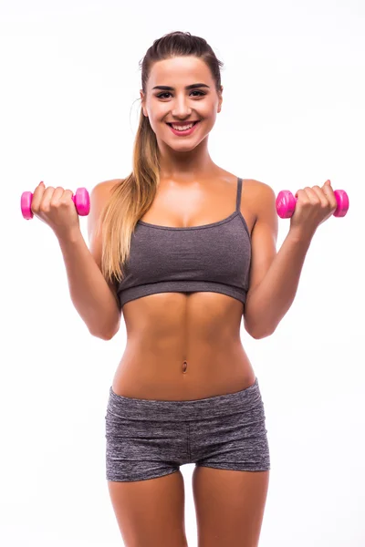 Mujer atleta demostrar el poder del cuerpo —  Fotos de Stock