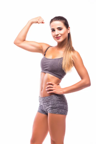 여성 선수 신체의 힘 입증 — 스톡 사진
