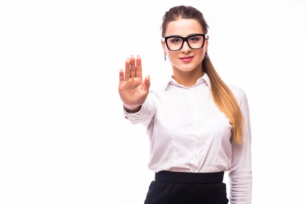 Zakenvrouw Toon geen gebaar — Stockfoto