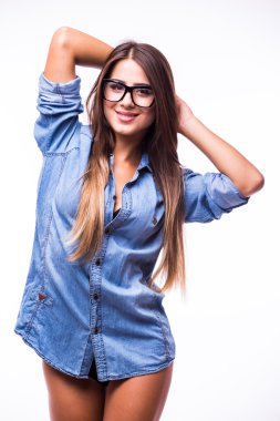 Güzellik kız kot gömlek