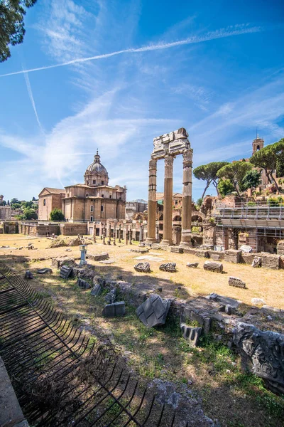 Roma Itália Juny 2021 Turistas Caminham Pela Rua Dei Fori — Fotografia de Stock