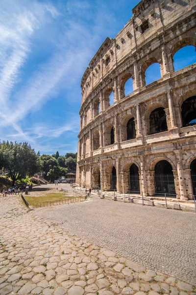 Řím Itálie Juny 2021 Starověké Římské Koloseum Jednou Hlavních Turistických — Stock fotografie