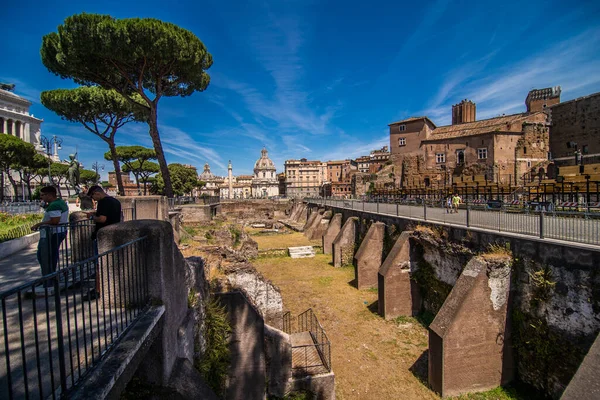 Roma Itália Juny 2021 Ancient Ruins Imperial Forum Rome Dei — Fotografia de Stock