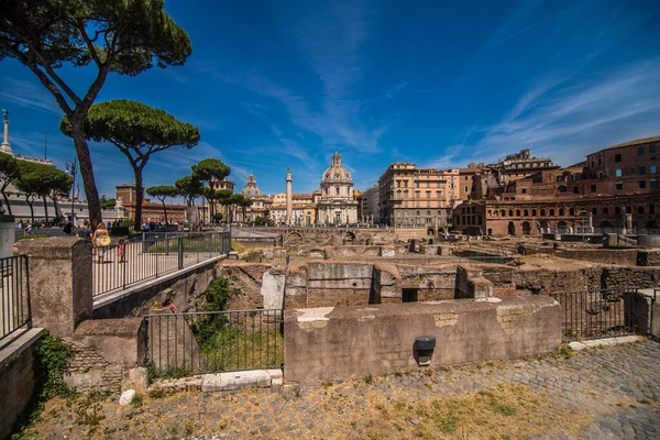 Roma Itália Juny 2021 Ancient Ruins Imperial Forum Rome Dei — Fotografia de Stock