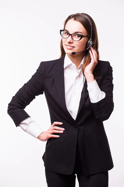 Callcenter zakelijke dame — Stockfoto