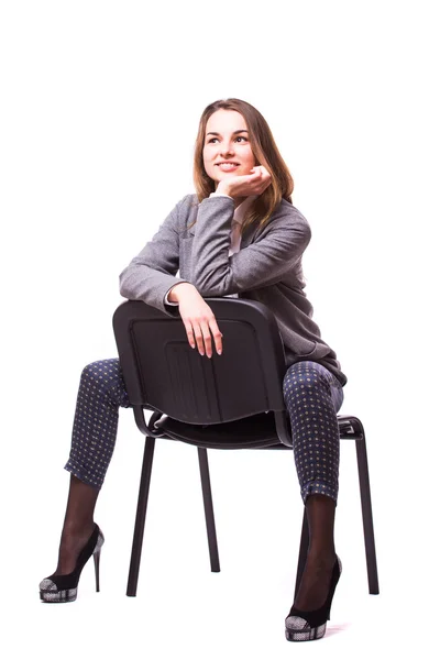 Lady on the chair — Stock Photo, Image