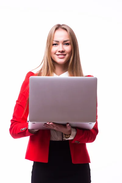 Businesswoman use laptop — Stock Photo, Image