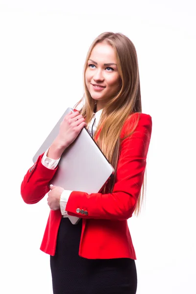 Zakenvrouw gebruik laptop — Stockfoto