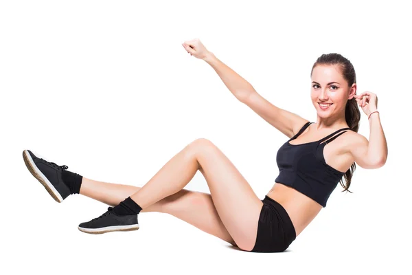 Mulher fitness fazer exercício — Fotografia de Stock