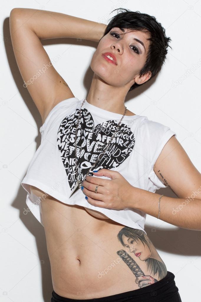 A naughty short-hair brunette woman looking at camera Stock Photo by ©Pablo_Croatto 102082654 A naughty short-hair brunette woman looking at camera Stock Photo by ©Pablo_Croatto 102082654