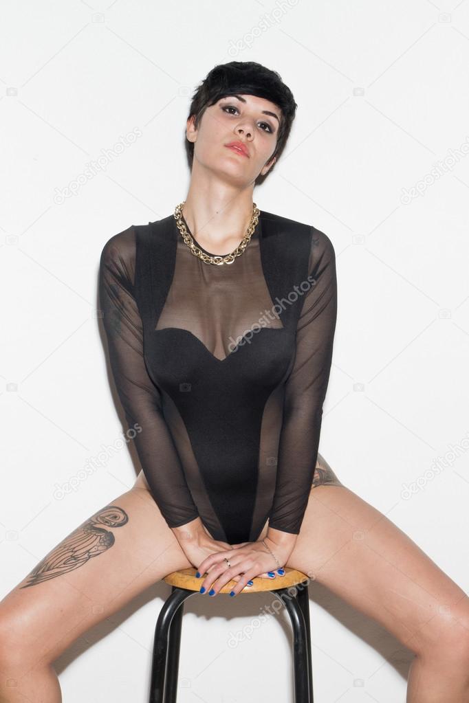 A sexy short-hair brunette woman wearing a semi translucent body Stock Photo by ©Pablo_Croatto 102083926 A sexy short-hair brunette woman wearing a semi translucent body Stock Photo by ©Pablo_Croatto 102083926