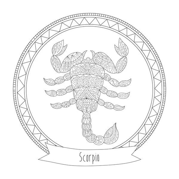 Símbolo de horóscopo scorpio — Vector de stock