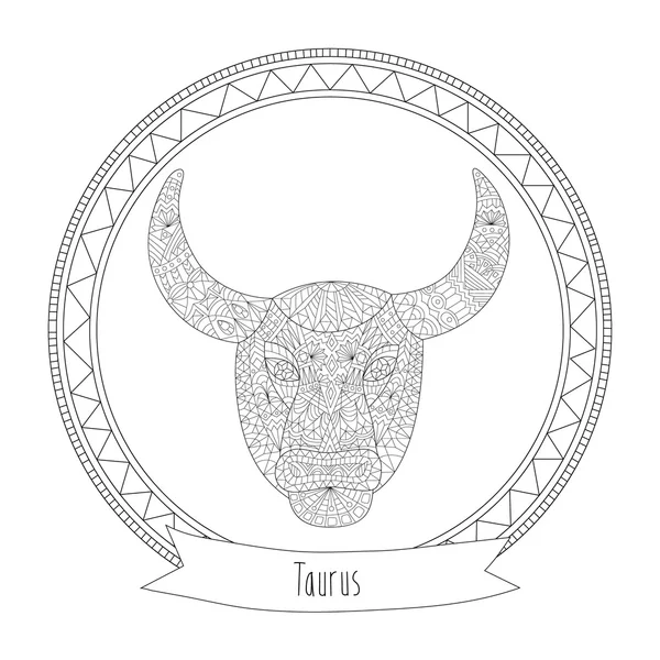 Horóscopo símbolo tauro — Vector de stock