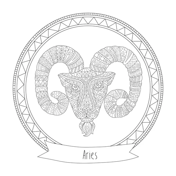 Horóscopo símbolo Aries — Vector de stock