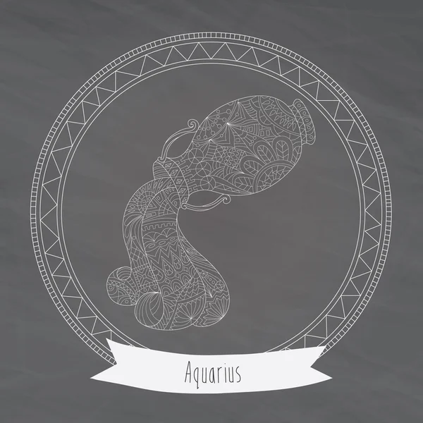 Horoscope symbole aquarius — Image vectorielle