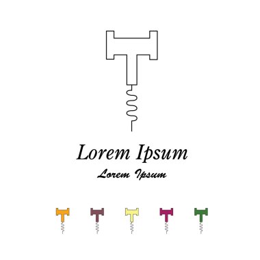 Şarapçılık sembolü ile modern logotürü