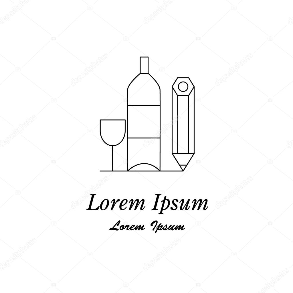 Modern logotype with winery symbol