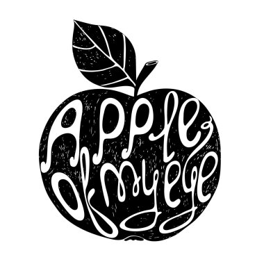 Concept background Apple of my eye.