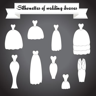 Düğün kümesi siluetleri Giydir