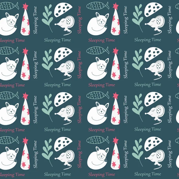 Seamless kids pattern — Stock Vector