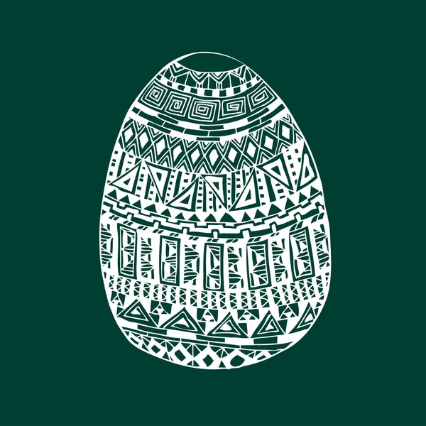 Ovo de Páscoa desenhado à mão — Vetor de Stock