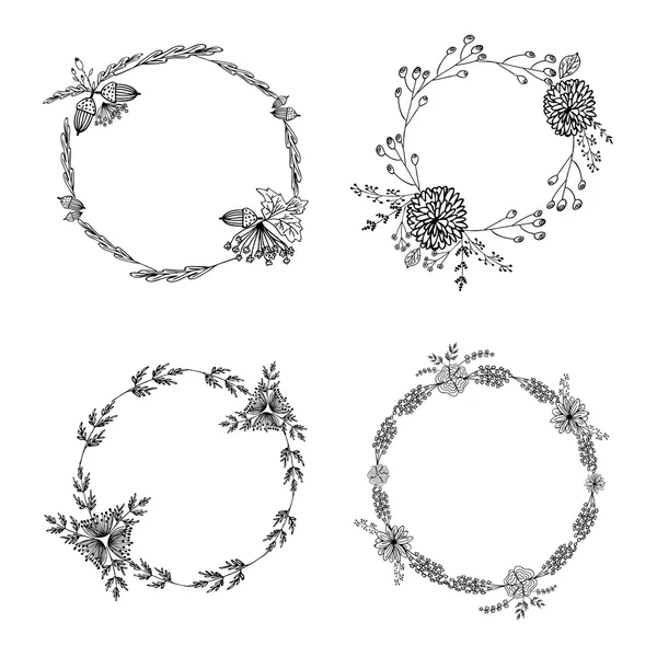 Floral Frame Kollektion. — Stockvektor