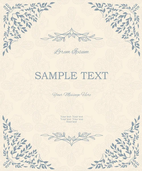 Invitation de mariage floral — Image vectorielle