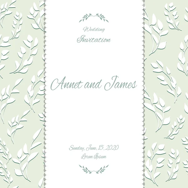 Квіткові весільні запрошення — стоковий вектор