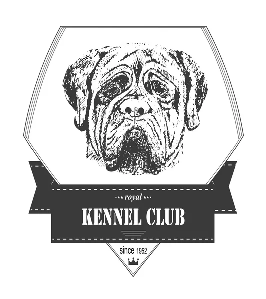 Modèle de club chenil — Image vectorielle
