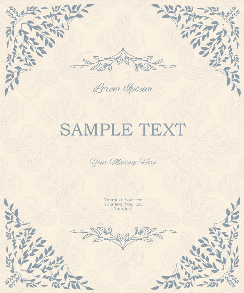 floral  wedding invitation