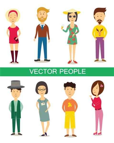 Karakterek különböző embereket — Stock Vector