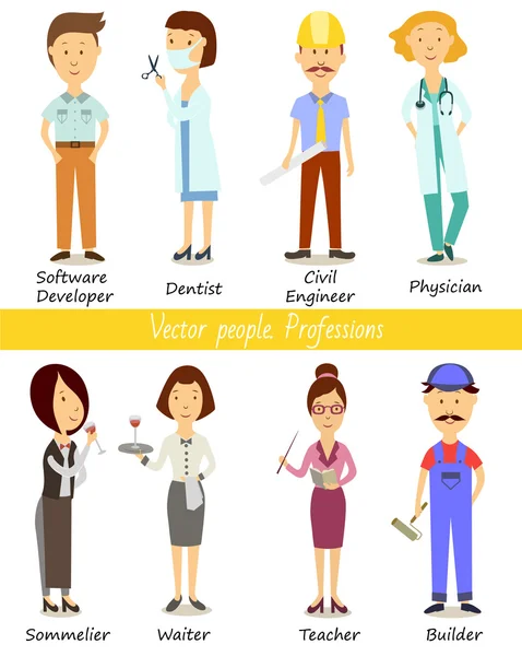 Set of diverse people isolated — Stockvector