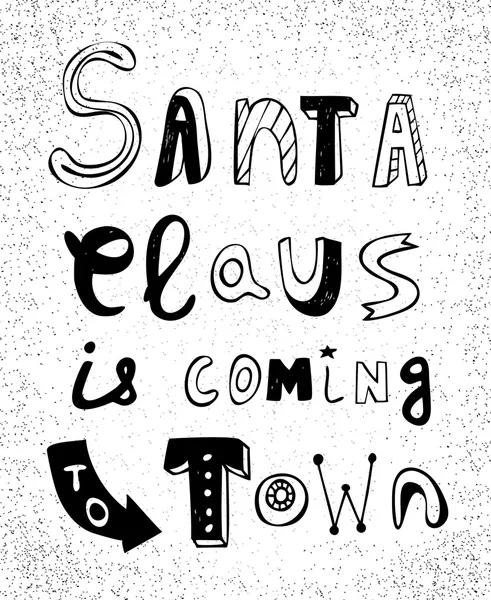 Illustration with Christmas theme and lettering — 스톡 벡터