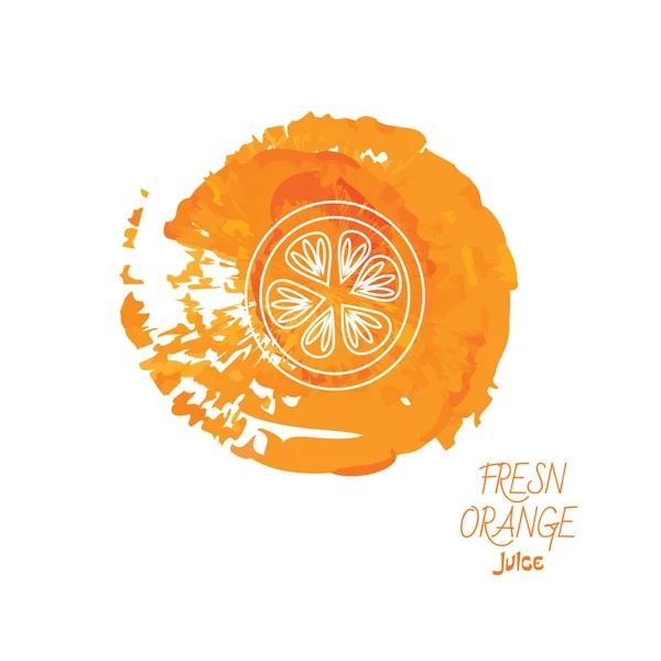 Verse jus d'orange pictogram — Stockvector