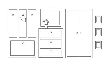 Grafik yatak odası mobilya