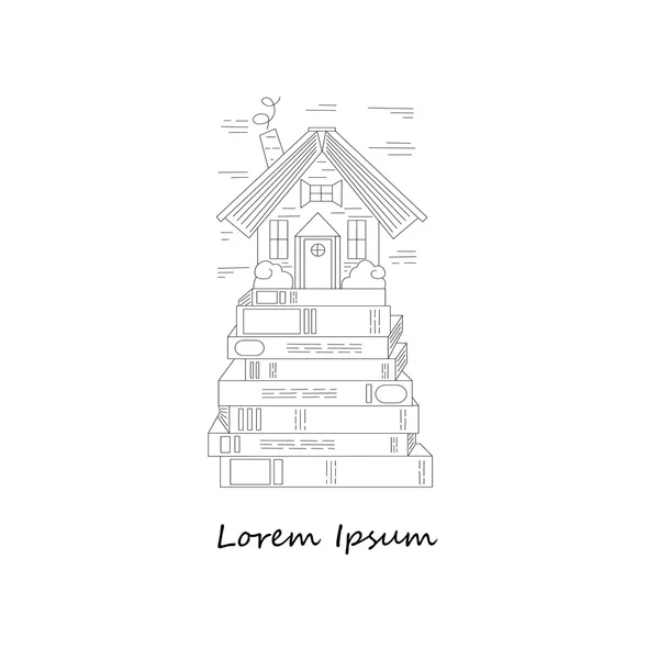 Fairy house with a book roof