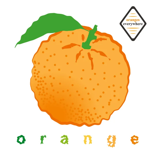 Naranja muy sabroso para el desayuno . — Vector de stock