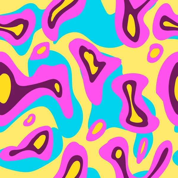 Farklı şekil ve renklerdeki elementlere sahip soyut, pürüzsüz bir arkaplan.