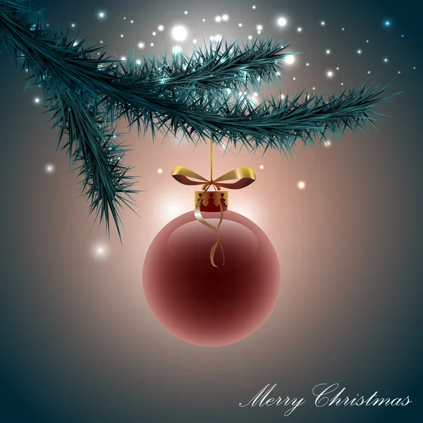 Christmas fairy background with the ball — Stock Vector