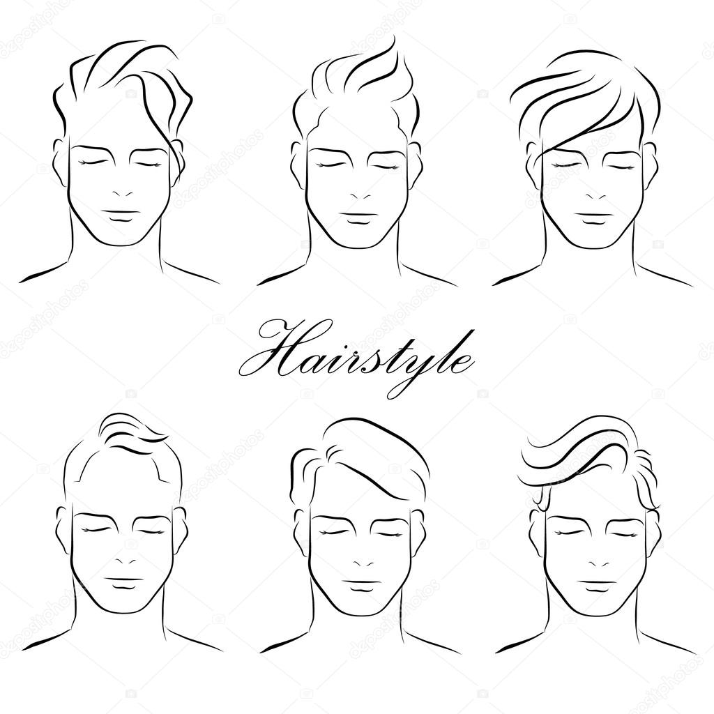 set of men's hairstyles